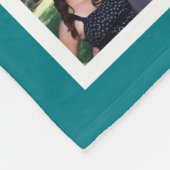 Couverture Polaire Turquoise 11 Photo Collage Mosaïque Carré Cadre Mo (Coin)