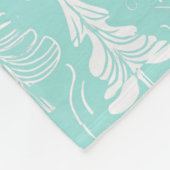 Couverture Polaire Turquoise Arbre de Noël Motif n° 6 ID1009 (Coin)