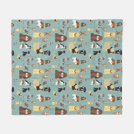 Couverture Polaire turquoise background dopattern (Devant (Horizontal))