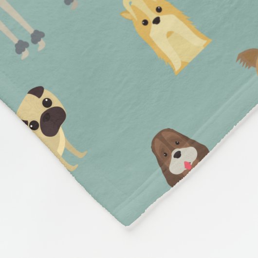 Couverture Polaire turquoise background dopattern (Coin)