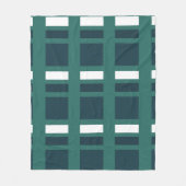 Couverture Polaire Turquoise Blanc Bleu Chèque Plaid Ferme (Devant)