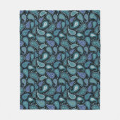 Couverture Polaire Turquoise bleu marguerite (Devant)