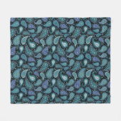 Couverture Polaire Turquoise bleu marguerite (Devant (Horizontal))