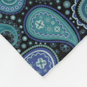 Couverture Polaire Turquoise bleu marguerite (Coin)