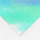 Couverture Polaire Turquoise bleu vert filigranes ajouter votre monog (Coin)