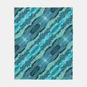 Couverture Polaire Turquoise Blue Gold Aqua Turquoise polaire (Devant)