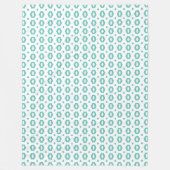Couverture Polaire Turquoise clair et blanc : Geometriana (Devant)