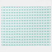 Couverture Polaire Turquoise clair et blanc : Geometriana (Devant (Horizontal))