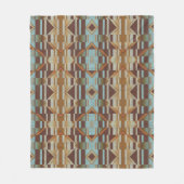 Couverture Polaire Turquoise clair Turquoise Bleu foncé Art Tribal Br (Devant)