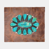 Couverture Polaire Turquoise clinquant (Devant (Horizontal))