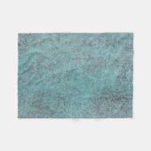 Couverture Polaire Turquoise Copper Patina texture cadeau (Devant (Horizontal))