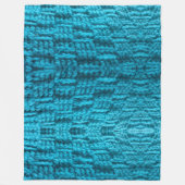 Couverture Polaire Turquoise de point d'armure de crochet (Devant)