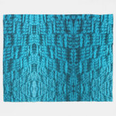Couverture Polaire Turquoise de point d'armure de crochet (Devant (Horizontal))