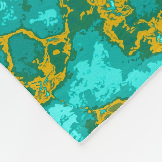 Couverture Polaire Turquoise et or (Coin)