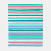 Couverture Polaire Turquoise et rose (Devant)