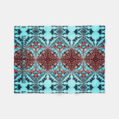 Couverture Polaire Turquoise Fractale Star Blast (Devant (Horizontal))