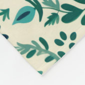 Couverture Polaire Turquoise Green Swedish Folk Art Motif (Coin)