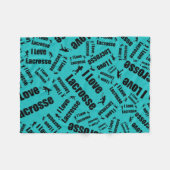 Couverture Polaire Turquoise J'adore la crosse (Devant (Horizontal))