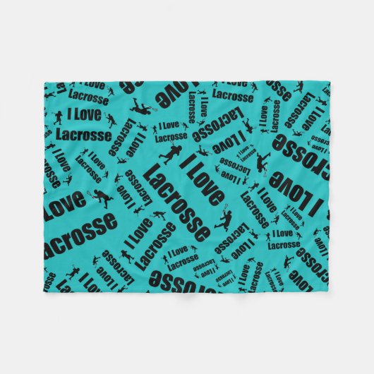 Couverture Polaire Turquoise J'adore la crosse (Devant (Horizontal))