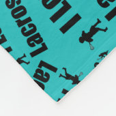 Couverture Polaire Turquoise J'adore la crosse (Coin)