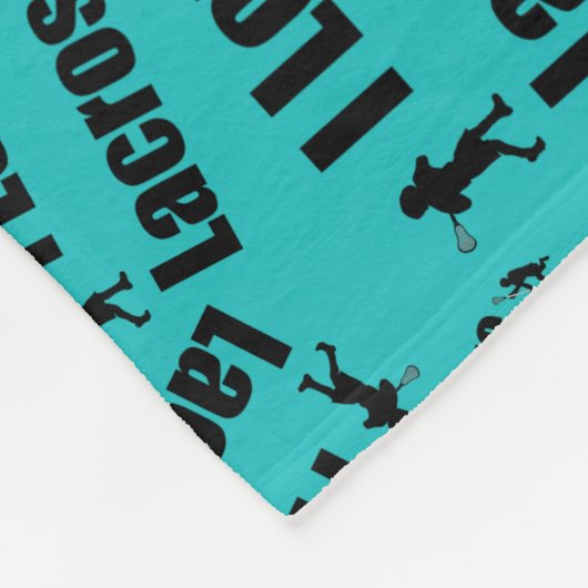 Couverture Polaire Turquoise J'adore la crosse (Coin)
