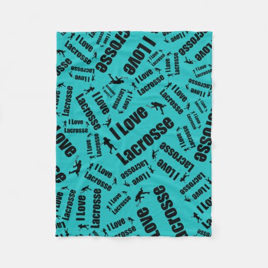 Couverture Polaire Turquoise J'adore la crosse (Devant)