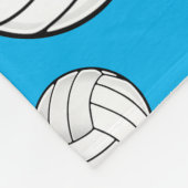 Couverture Polaire Turquoise nommée faite sur commande de volleyball (Coin)