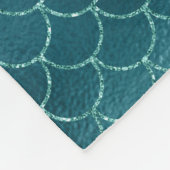 Couverture Polaire Turquoise Sparkle Mermaid personnalisé (Coin)