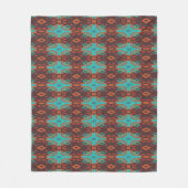 Couverture Polaire Turquoise Turquoise Bleu orange Rouge Brown Tribal (Devant)