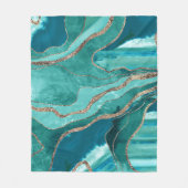 Couverture Polaire Turquoise Turquoise marbre Agate or Parties scinti (Devant)