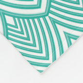 Couverture Polaire Turquoise Vert Art Déco Poissons Écailles Rose Mon (Coin)