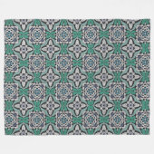 Couverture Polaire Turquoise Vert Turquoise Bleu Hip Bohemian Bali Ar (Devant (Horizontal))
