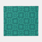 Couverture Polaire Turquoise, verte, ornement (Devant (Horizontal))
