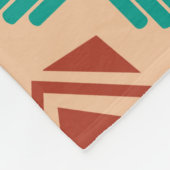 Couverture Polaire Turquoise Zia Tribal Brown Tan (Coin)