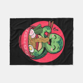 Couverture Polaire Turtle Eating Ramen Kawaii Turtle Japanese Kawaii  (Devant (Horizontal))