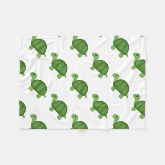 Couverture Polaire Turtle Emoji (Devant (Horizontal))