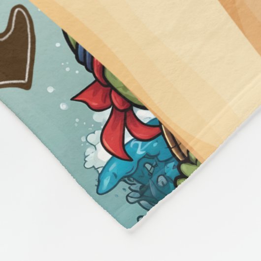 Couverture Polaire Turtle Kawaii Pirate (Coin)