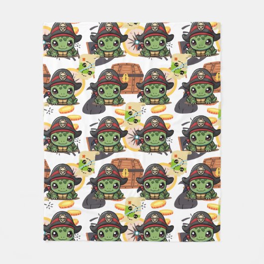 Couverture Polaire Turtle Pirate Motif (Devant)