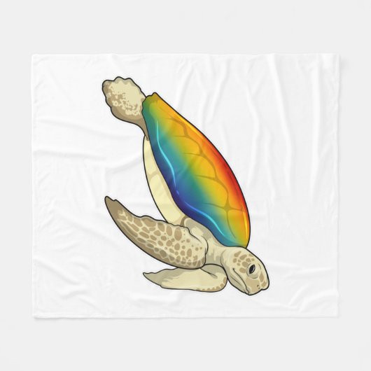 Couverture Polaire Turtle Rainbow (Devant (Horizontal))