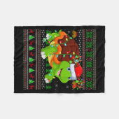 Couverture Polaire Turtle Ugly Christmas Sweaters Holiday Santa Cute  (Devant (Horizontal))