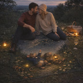 Couverture Polaire Tux & Twitch Under the Stars