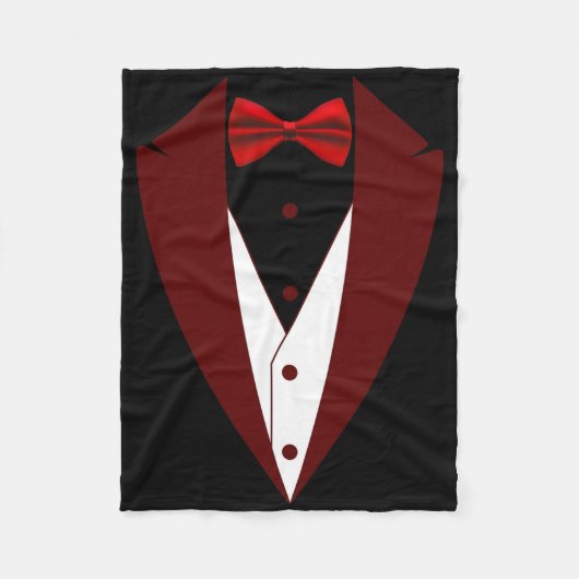 Couverture Polaire Tuxedo Avec Cravate Bow Drôle - Halloween Groom Co (Devant)
