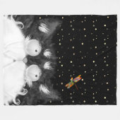 Couverture Polaire Tuxedo Cat surpris par la libellule (Devant (Horizontal))