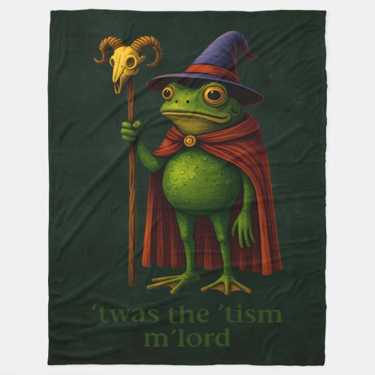 Couverture Polaire T'was The 'Tism M'Lord Frog Meme Autism Awareness (Devant)