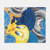 Couverture Polaire TWEETY™ Avec Roses (Devant (Horizontal))