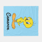 Couverture Polaire TWEETY™ | Oiseau Intelligent Personnalisé (Devant (Horizontal))