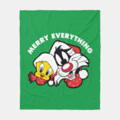 Couverture Polaire TWEETY™ & SYLVESTER™ "Joyeux tout" (Devant)