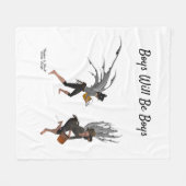 Couverture Polaire Twin Boy Féeries Pluie Blanche polaire (Devant (Horizontal))