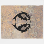 Couverture Polaire Twin Catfish, Mimbres Pottery Design (Devant (Horizontal))