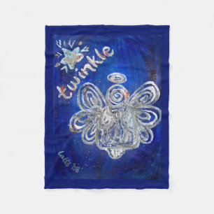 Couverture Polaire Twinkle Guardian Angel personnalisé Blanche en pol